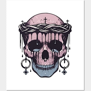 Pastel horror skull Posters and Art